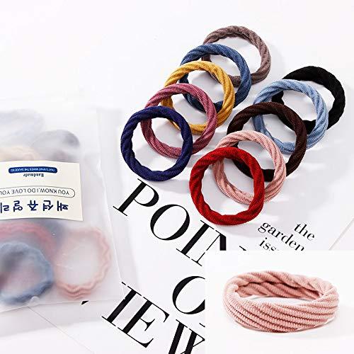 ZBORH 30 Pcs Hair Ties Non-Slip and Seamless Hair Bands for Thick