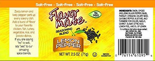 Flavor Mate No MSG Salt Free Seasoning - 19 oz - Club Size (Lemon Pepper)