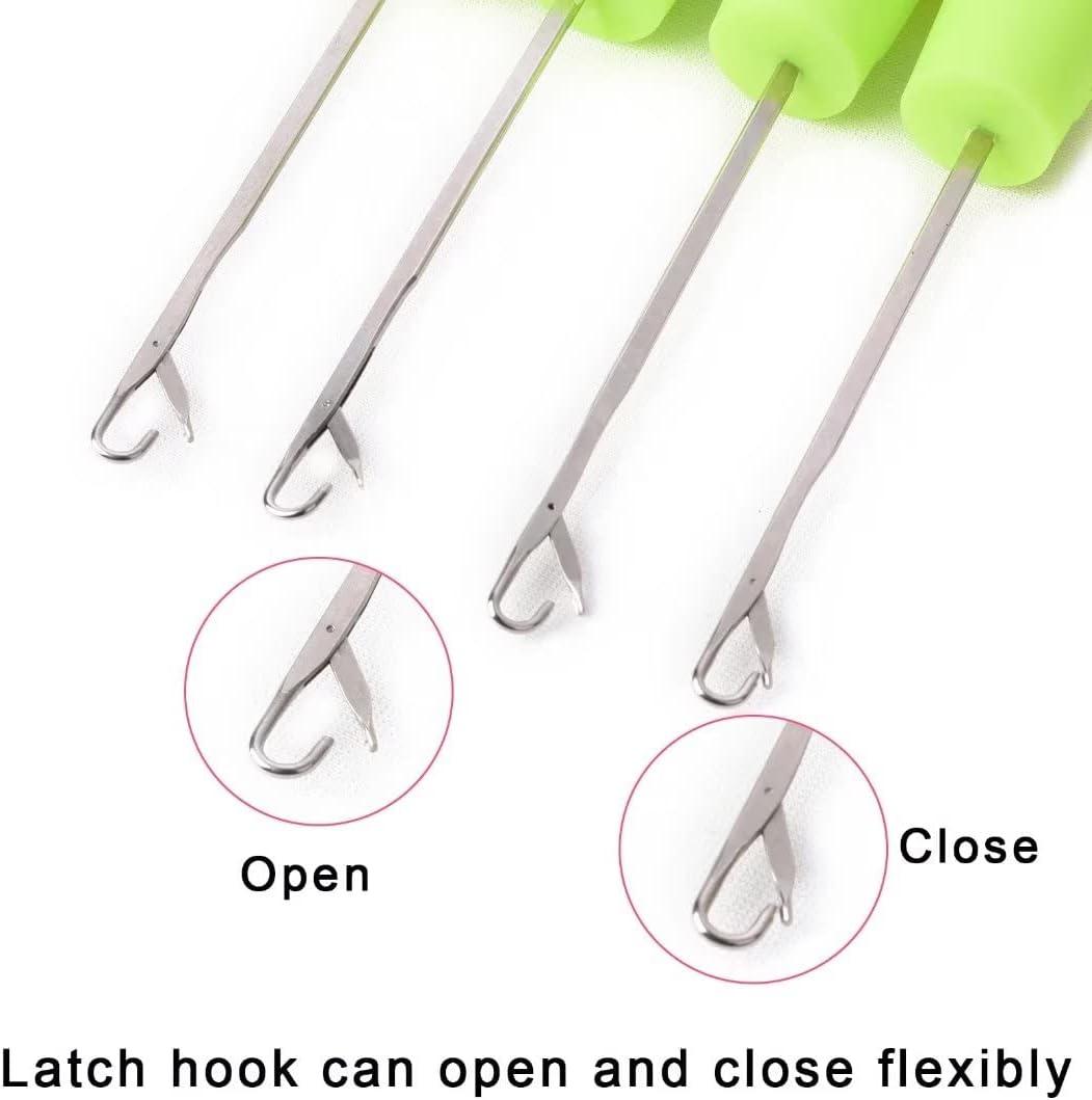 4Pcs Latch Hook Tool, Latch Hook Crochet Needle for Micro Braids, Hair  Extension