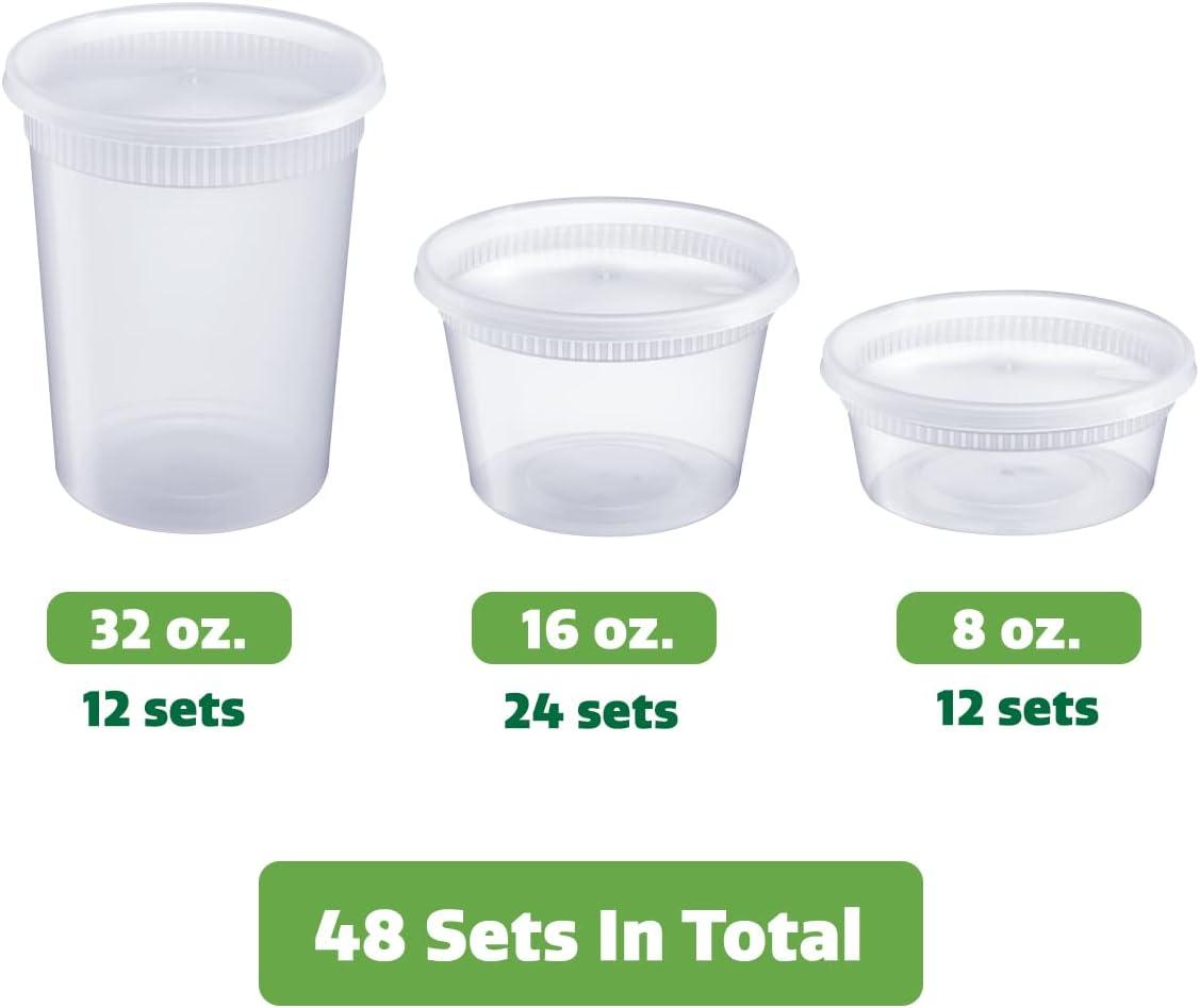 16 oz X-Large White Deli Cup and Lid Combo – Prime Source Brands
