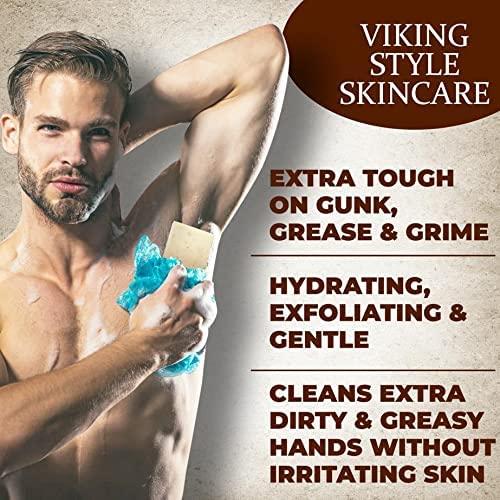 Men s Natural Mechanic Soap for Hands & Body 4oz Scented Pumice Soap Bar  for Him Extra Gritty Tough on Gunk & Greasy Grime Exfoliating Soap with  Citrus Sandalwood Vanilla & Coffee