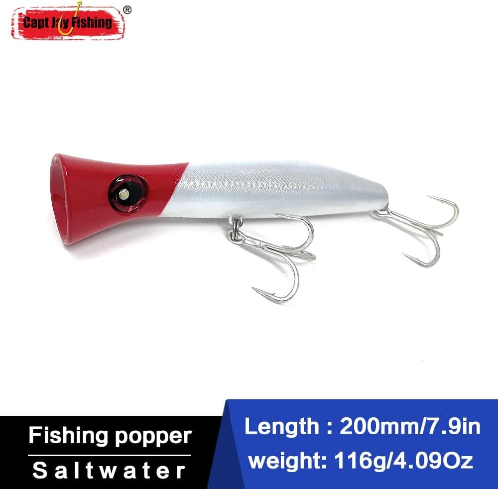 Heavy Duty Saltwater Topwater Tuna Poppers Fishing Lure - Choose