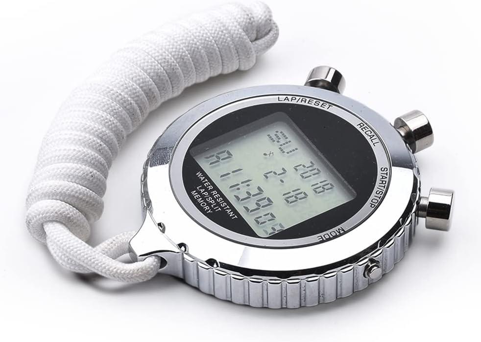 White Stop Clock Stopwatch, For Sports