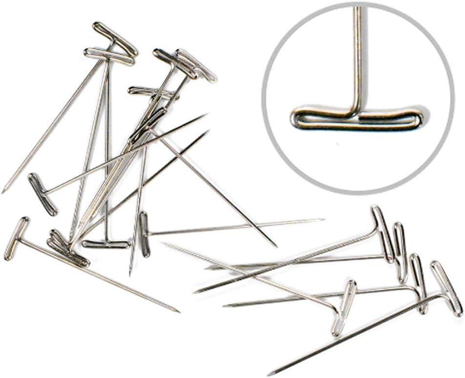 Drema Steel T-pins for Blocking Knitting 2-Inch T-Pins 100pcs Box 2Inch