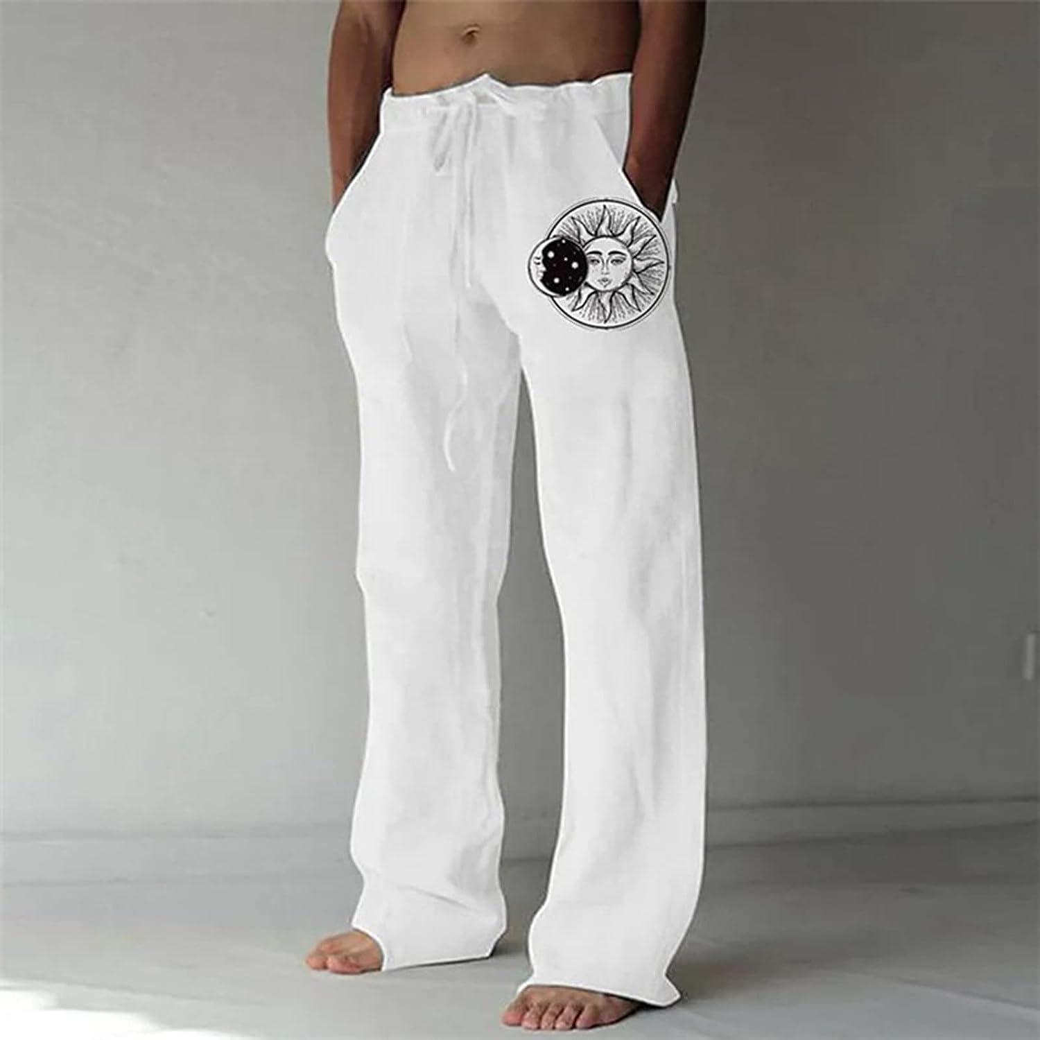 Mens Linen Pants With Pleats, White Linen Joggers, Mens Trousers, Loose Fit  Pants, Baggy Pants -  Canada