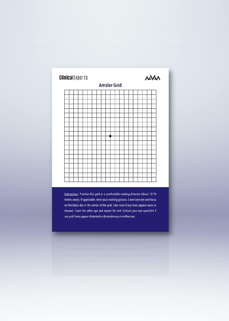 Amsler Eye Grid for Daily Screening of Eye Disease Including Macular  Degeneration and Glaucoma - Magnetic and Refrigerator Friendly - for Men  and