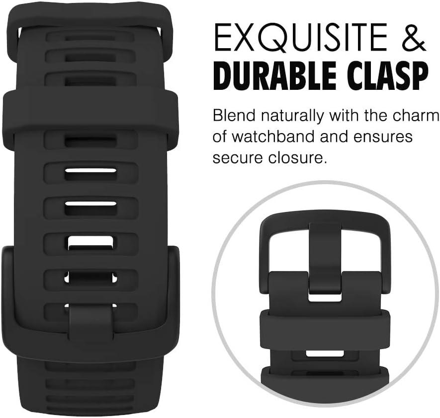  MoKo Band Compatible with Garmin Forerunner 45/Swim 2, Soft  Silicone Adjustable Replacement Strap, Black : Electronics