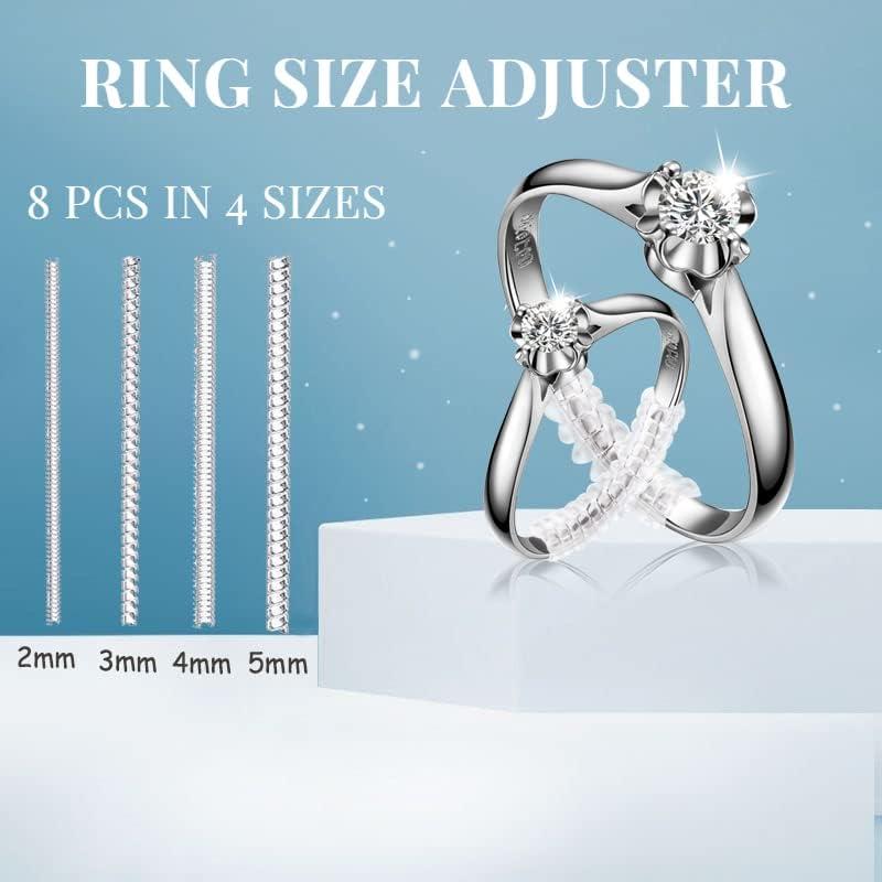 Cheap 8 Sizes Silicone Invisible Clear Ring Size Adjuster Resizer