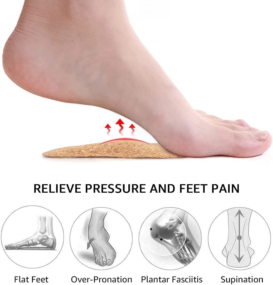 Dr. Foot's Arch Support Shoe Insoles for Flat Feet, Gel Arch Inserts ...