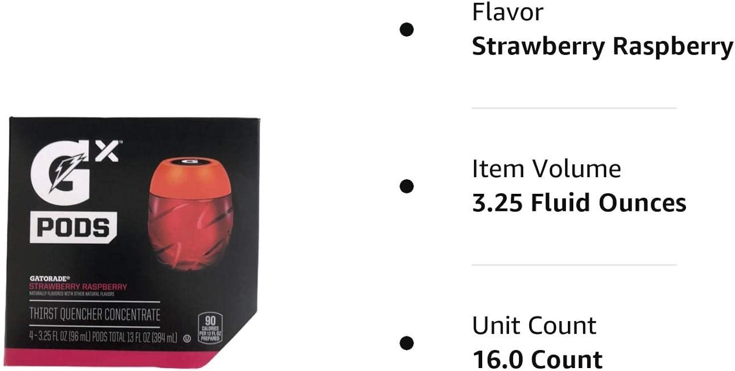 Gatorade GX Pods Strawberry Raspberry 3.25oz Pods (16 Pack) One Size