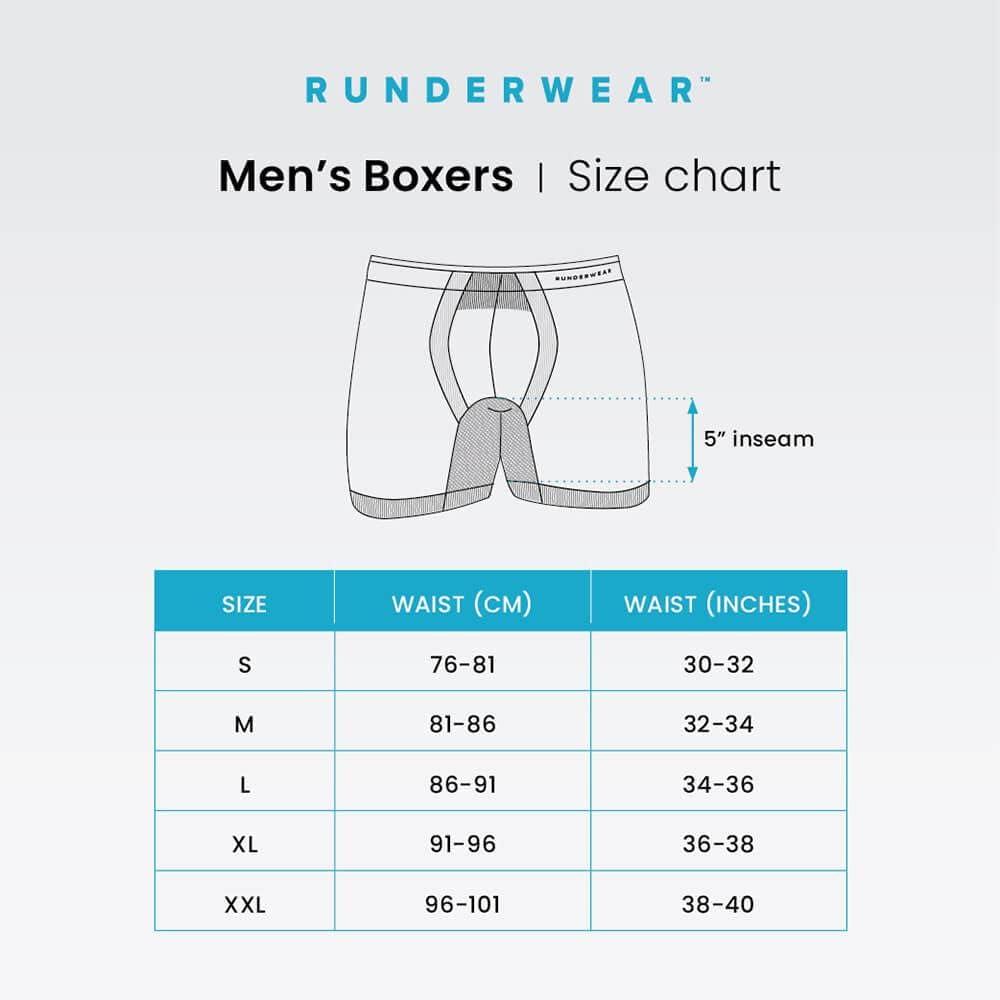 Runderwear Men's Anti-Chafing Boxers (5 inch) - lightweight