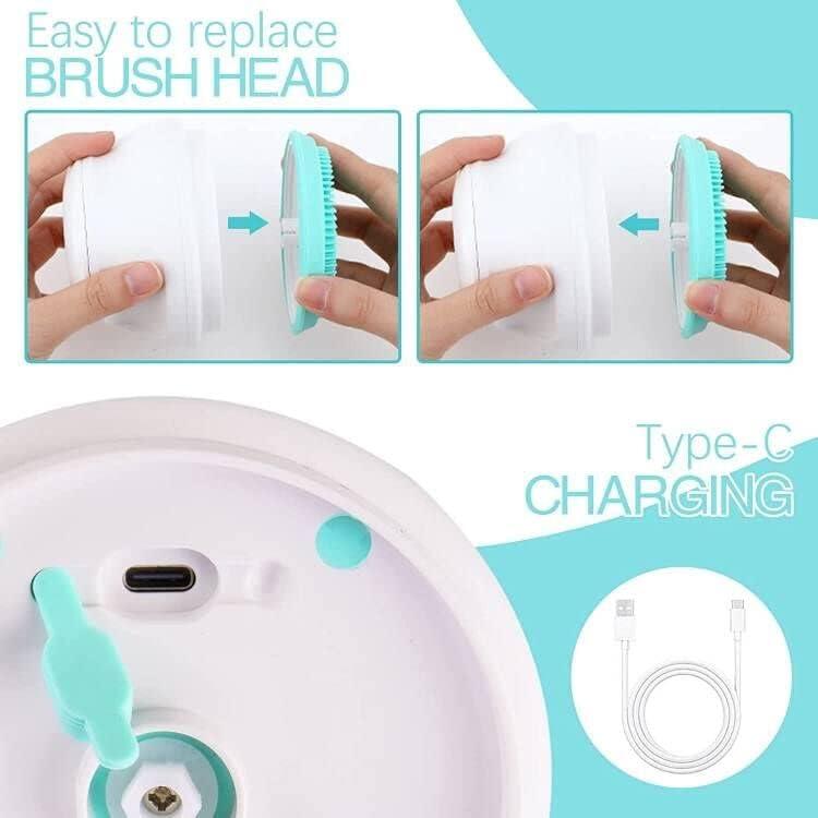 Electric Shower Body Brush 5 in 1 Back Brush Long Handle for