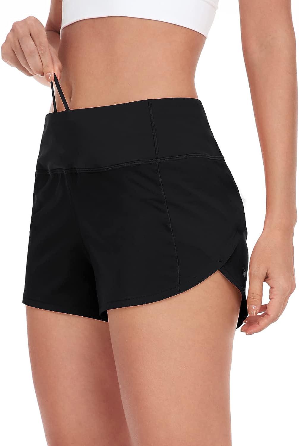 HeyNuts My Pace Running Shorts for Women, Mid  