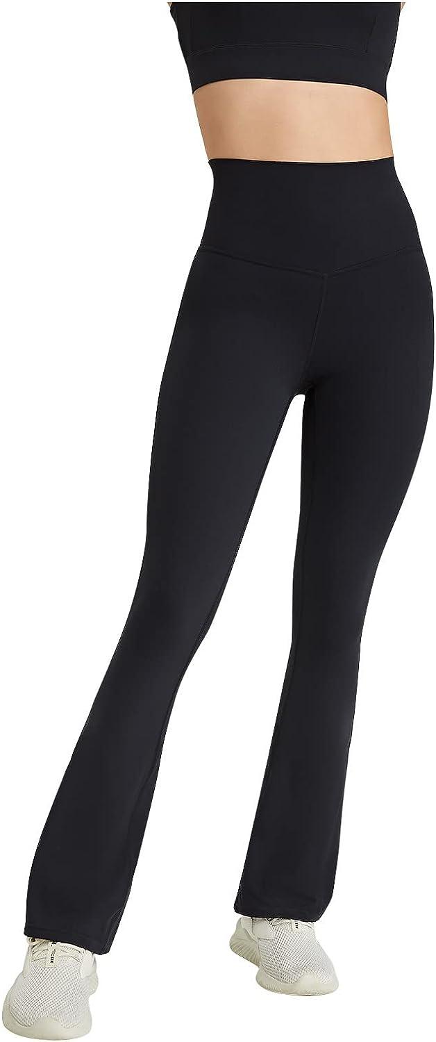Women's Yoga Pants, Soft Cotton, Foldover Waist, Flare Leg Bootcut, Workout  Gym