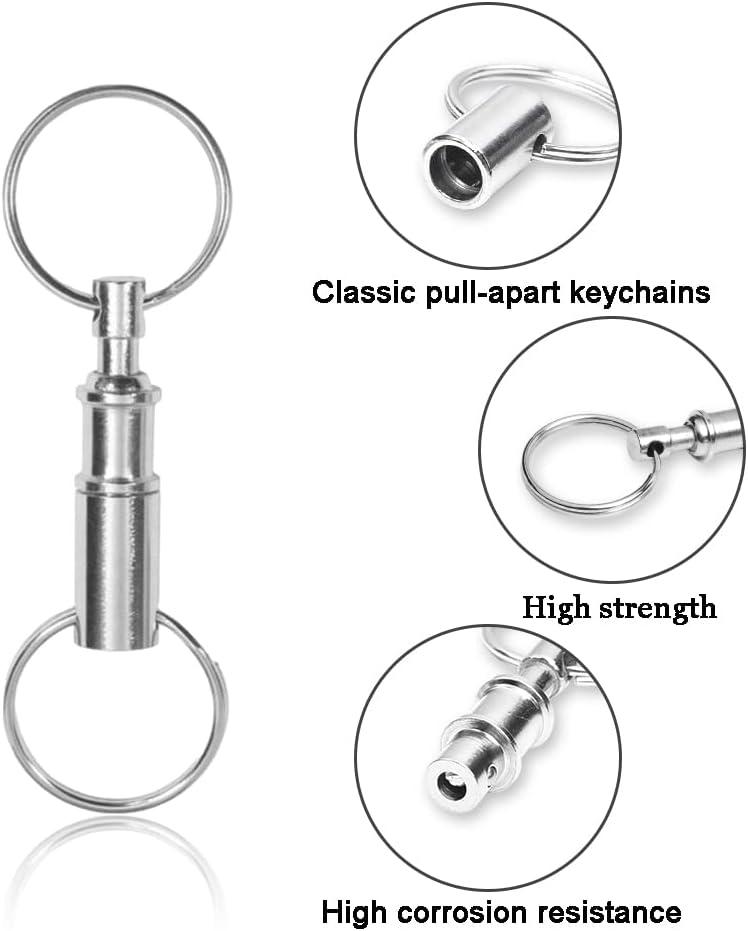 New,suitable 3 Pack Quick Release Detachable Pull Apart Key Rings