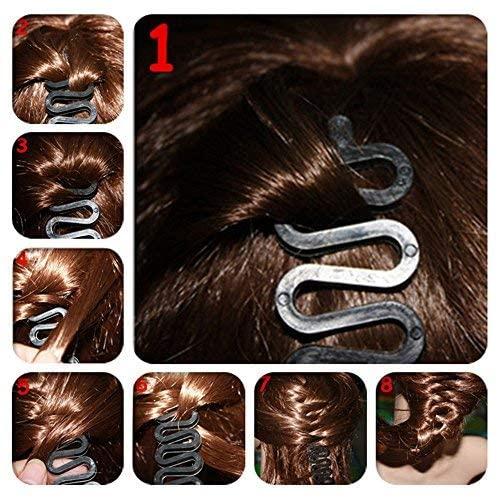 3 Pcs Hair Braiding Tool Roller With Hook Magic Hair Twist Styling Bun  Maker DIY Hair Style Accessories Black