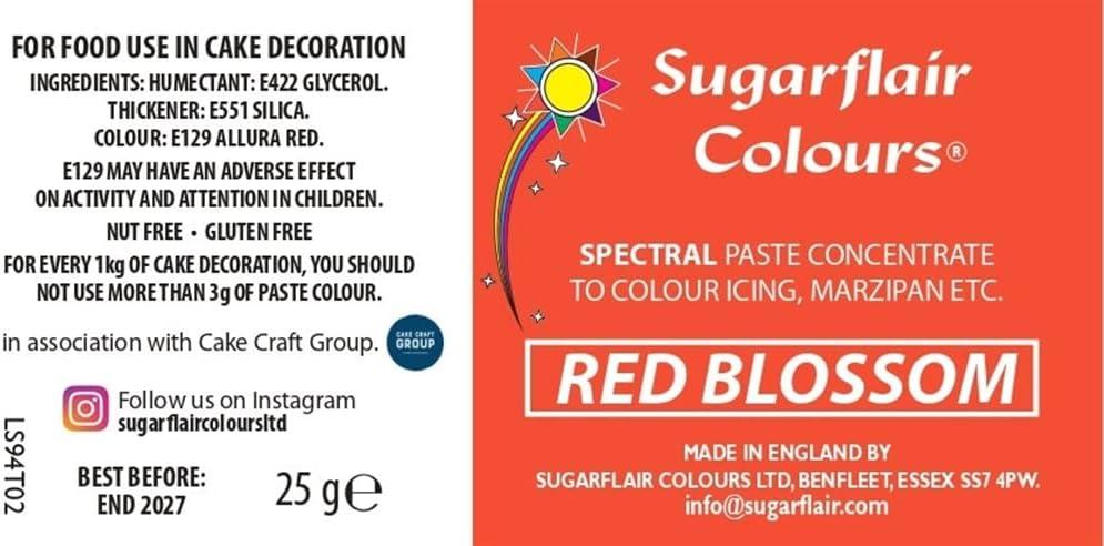 Sugarflair Concentrated Food Colours - Mixed Set OF 10 Spectral Pastes For  Cakes