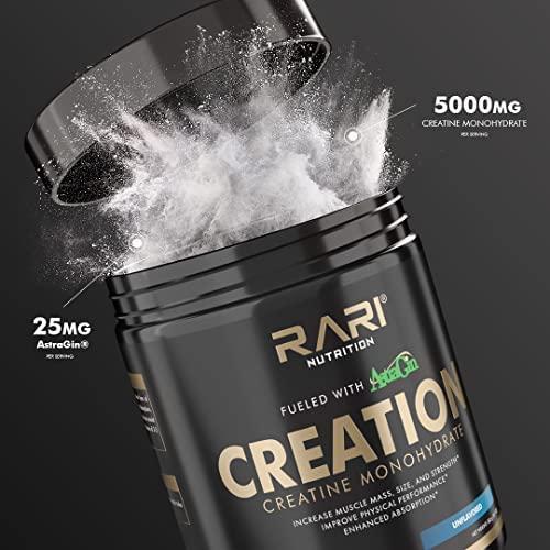 Micronized Creatine Monohydrate Powder - 100% Pure Unflavored Creatine Powder 5000mg per Serv (5G) Amino Acid Supplement Supports Muscle Building 