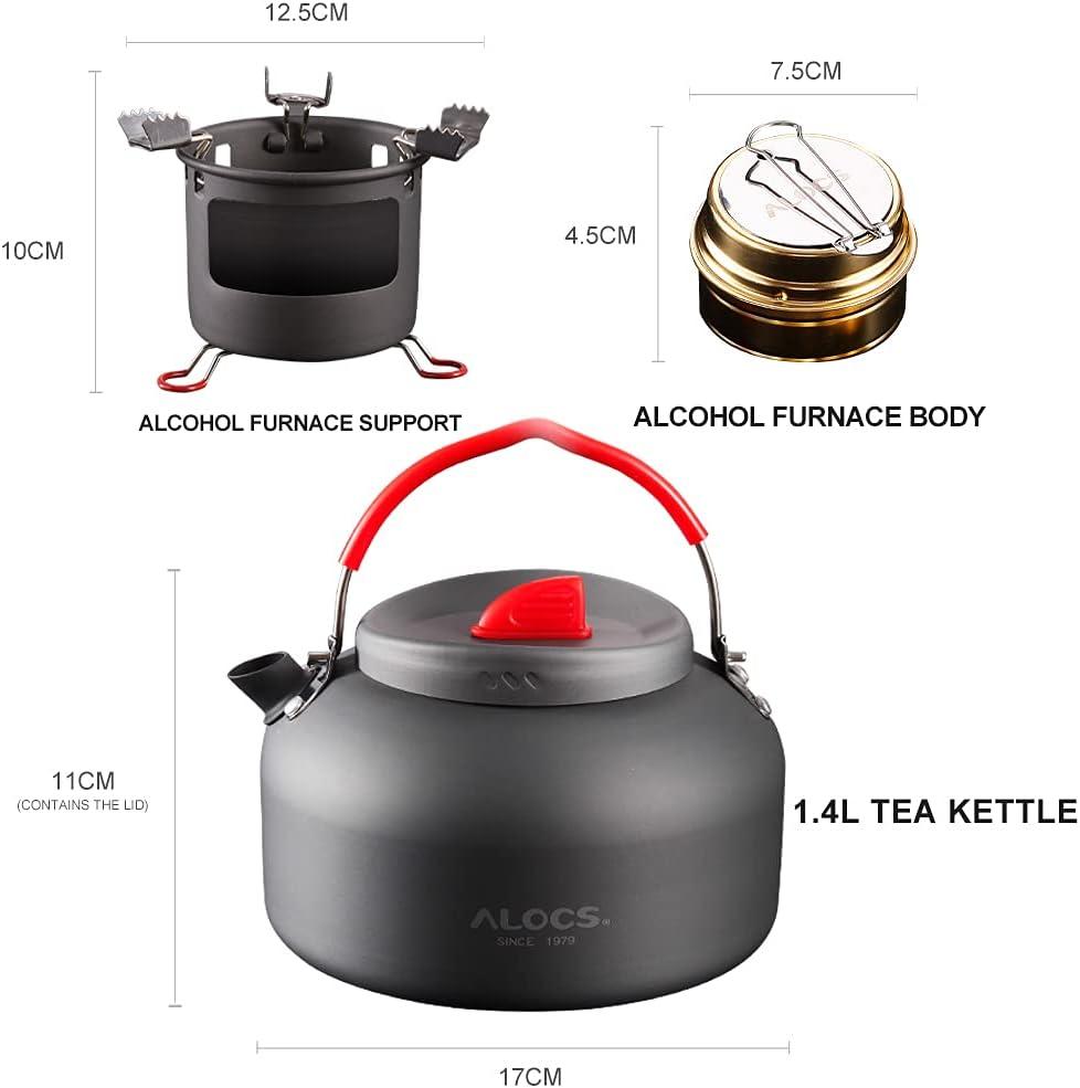 Alocs Kw-k31 Outdoor Camping Brew Coffee Stove Top Percolator Coffee Pot  For Stovetop Gas Stove Alcohol Burner 9 Cup/4 Cup - Outdoor Stove &  Accessories - AliExpress