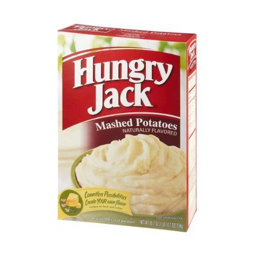 Hungry Jack Instant Mashed Potatoes, Naturally Flavored - Family Size 26.7  Ounce Box 1.66 Pound (Pack of 1)
