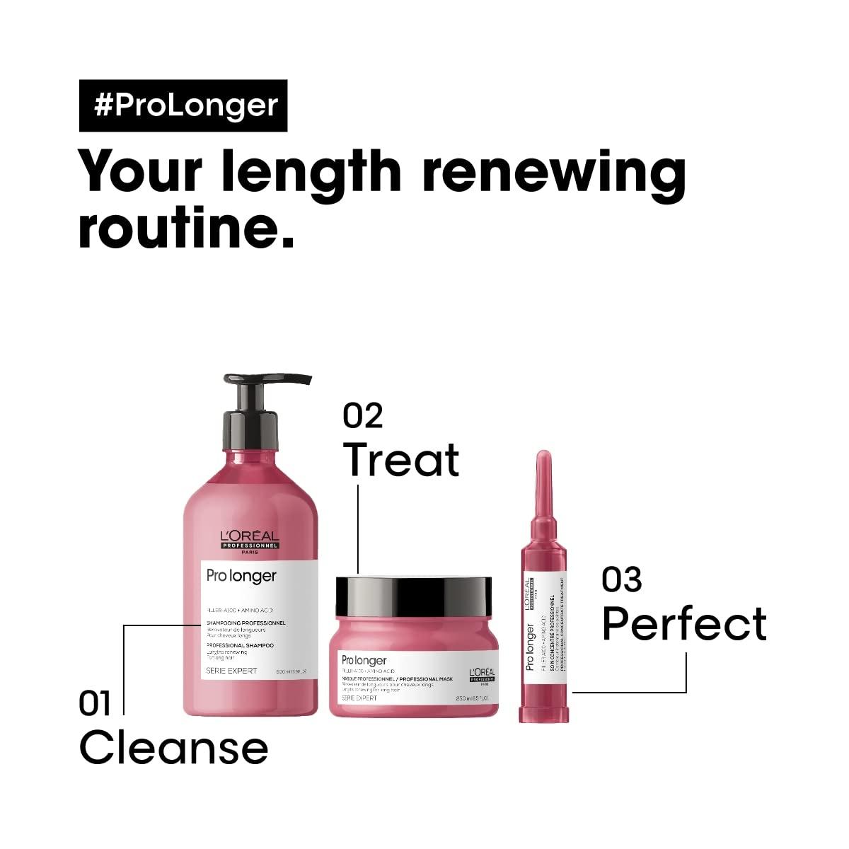 L'Oreal Professionnel Pro Longer Concentrate Treatment, For Thinned Hair, Fills and Visibly Reduces Split Ends