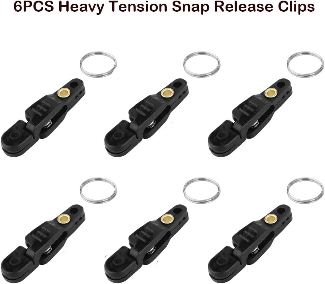 SAUYRASY 6Pcs Red Heavy Tension Snap Release Clips for Weight