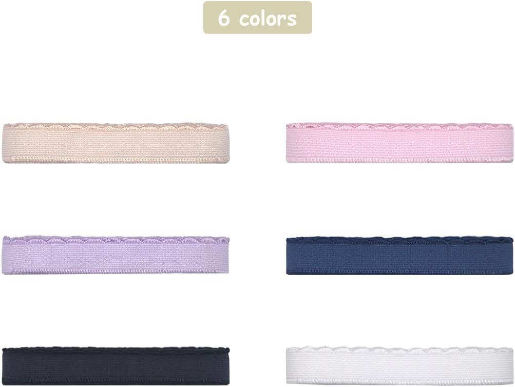 Bristlegrass Picot Plush Bra Strap Elastic Band 3/8 Nylon Spandex Shoulder  Tape for Lingerie Underwear Sewing Trim (Combo K-3/8 Inch X 12 Yards)