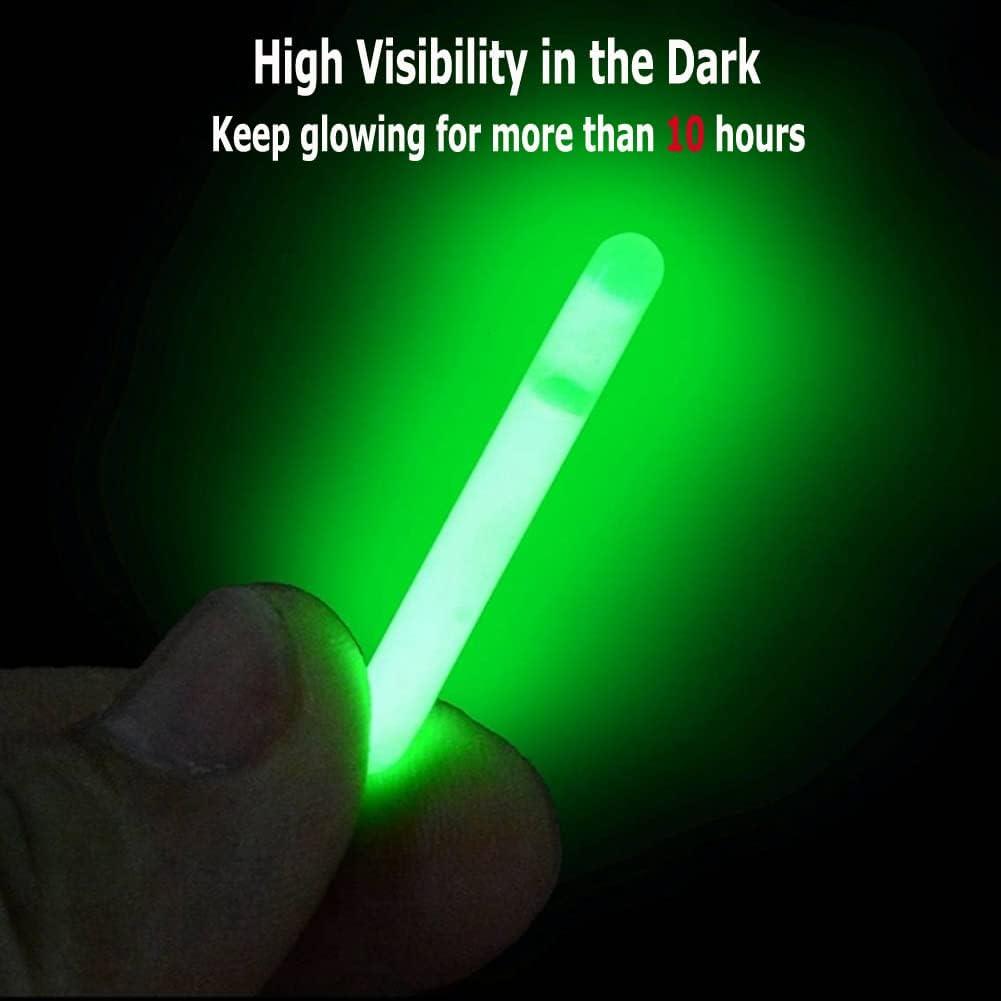FASPLORE 50pcs Glow Sticks Diameter 4.5mm /3 mm Night Fishing Green  Fluorescent Light 4.5 mm (0.18 inch) in diameter