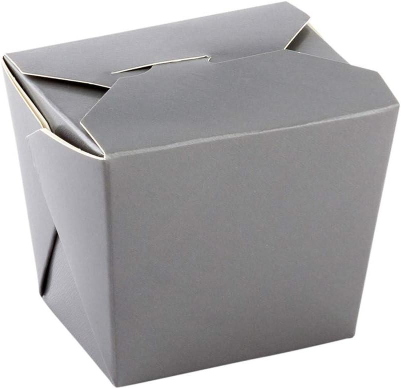 Bio Tek 26 oz Square White Paper Square Noodle Take Out Container - 4 x 3  1/2 x 4 - 200 count box
