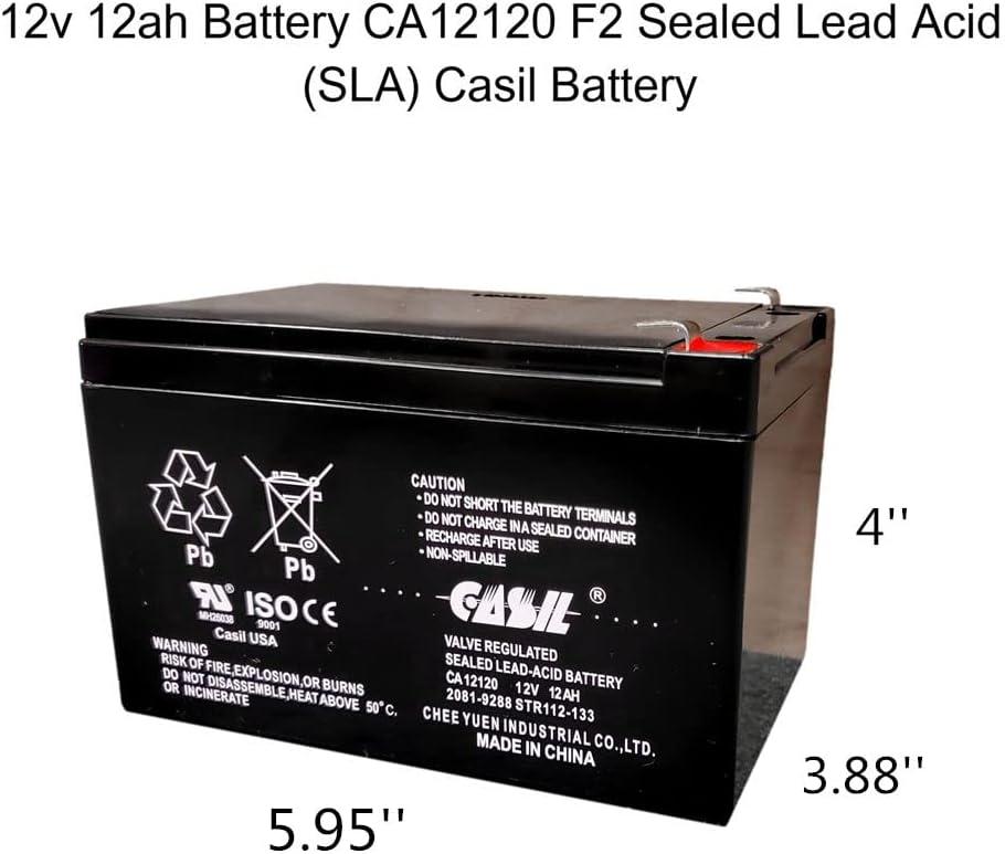 2 Pack 12v 12ah F2 Sealed Lead Acid AGM Rechargeable SLA Deep