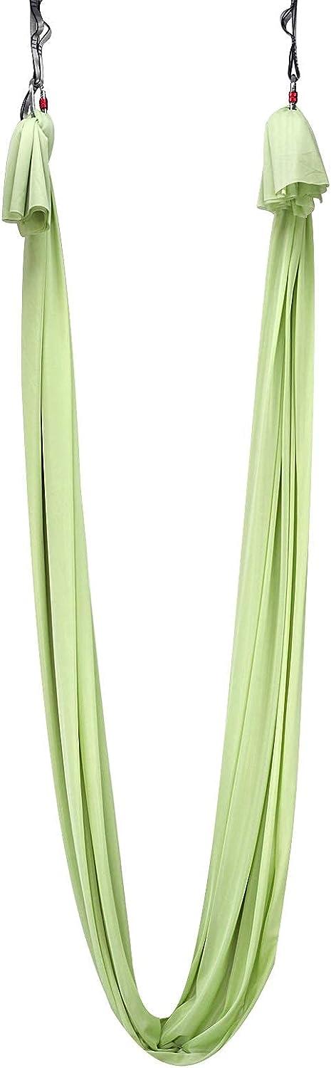 F.Life Aerial Yoga Hammock kit Include Daisy Chain,Carabiner and Pose Guide  (Blackish Green), Straps -  Canada
