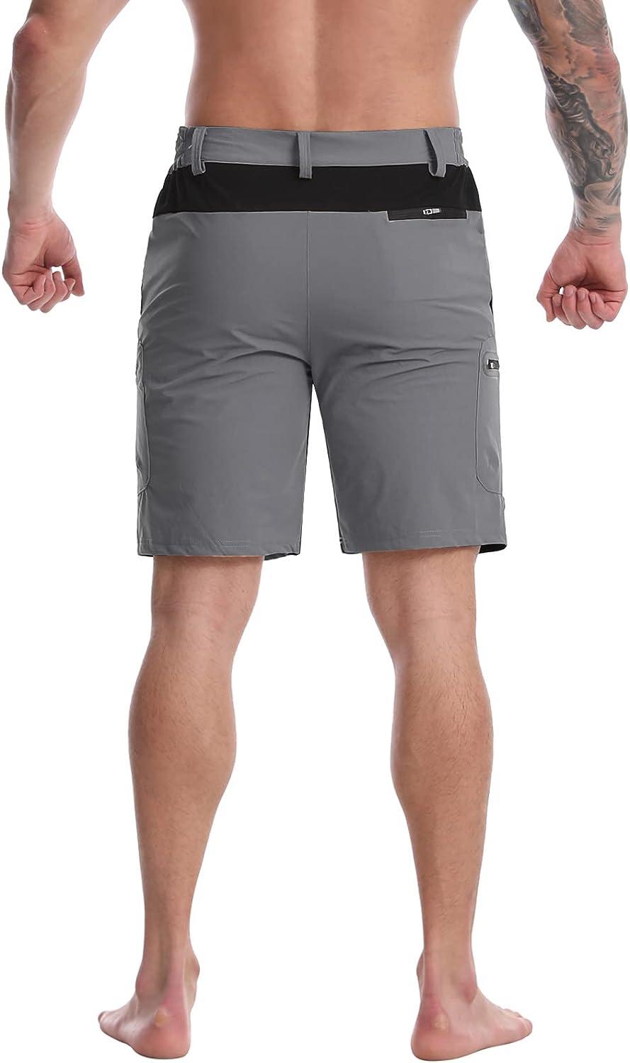 Surenow Men's Hiking Cargo Shorts Lightweight Quick-Dry Shorts