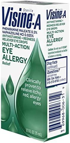 Visine Allergy Eye Relief Multi-Action Eye Drops, 1/2 fl oz