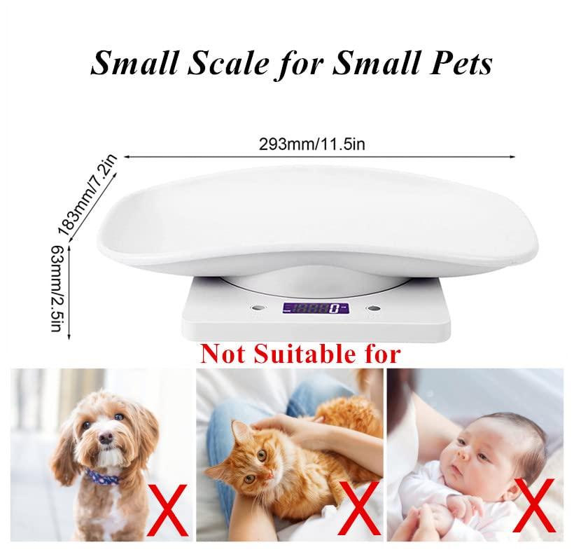 Digital Pet Scale, LCD Animal Scale, 0-22Pound High Accuracy Electronic  Weighing Scale, Multifunctional Electronic Weighing Scale for Small Animals  Hamster Birds Kittens (No Battery Included)