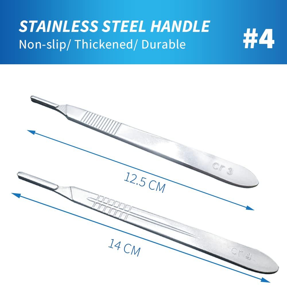 Sterile Carbon Steel Surgical Scalpel Blade + 3# Stainless Steel