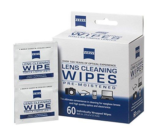 Zeiss Pre-Moistened Lens Cleaning Wipes 6 x 5-Inches 60 count 60