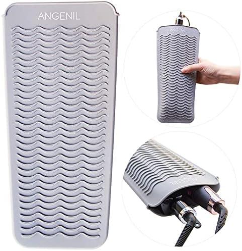 ANGENIL Professional Silicone Heat Resistant Mat Pouch for Hair  Straightener, Curling Iron and Flat Iron, Portable Travel Mat and Cover for  Hair