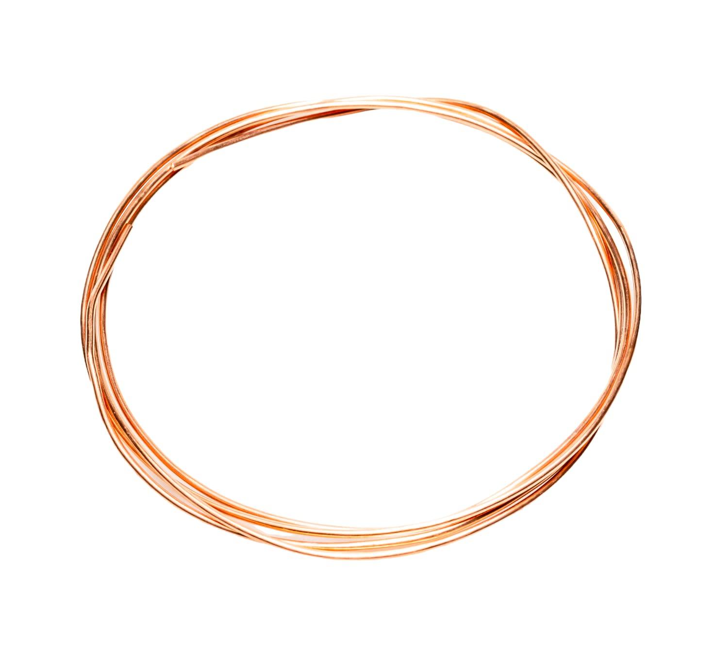 14 Gauge, 99.9% Pure Copper Wire (Round) Dead Soft CDA #110 Made in USA - 1  Ounce (5FT) by CRAFT WIRE