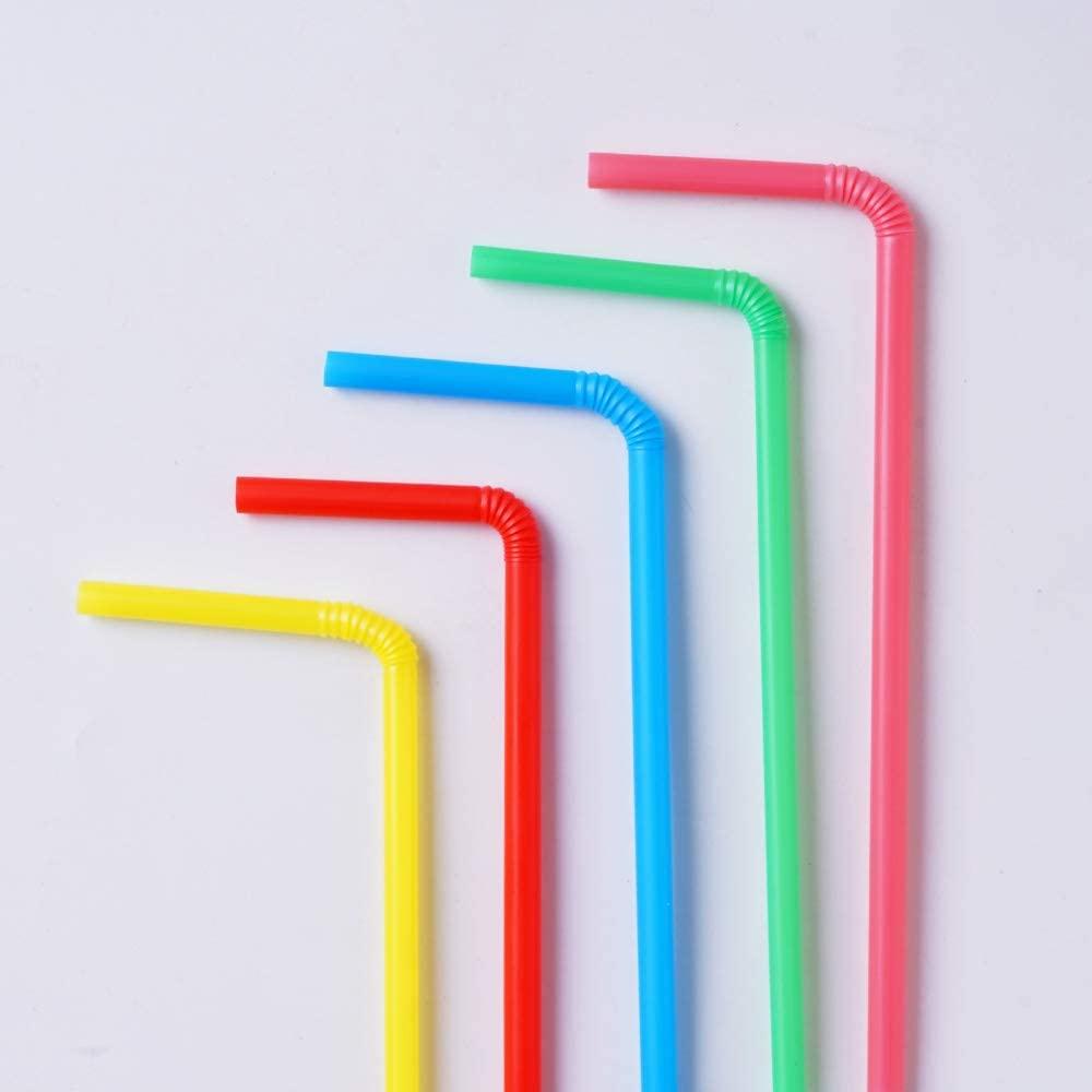 unique Pink Flex Straws - 50ct.