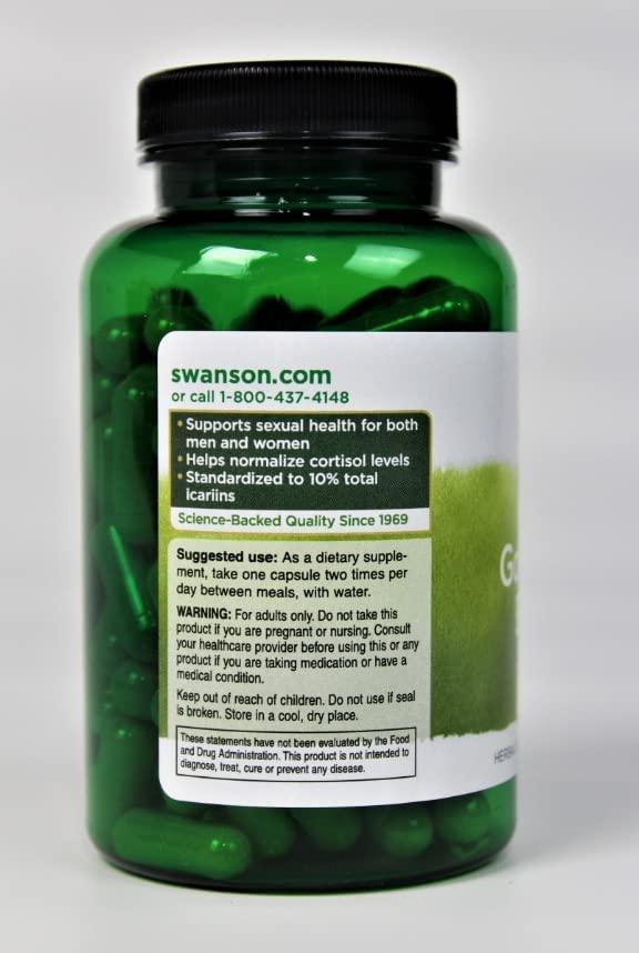 Swanson Horny Goat Weed Extract 500 Milligrams 120 Capsules 6487