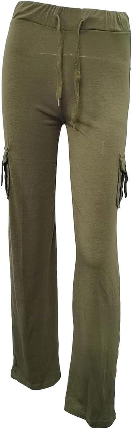 Feancey Women Baggy Cargo Pants Low Waist Wide Leg Hip Hop Jogger Trousers  Oversized Hippie Harajuku Streetwear Sweatpants X-Large 02-green