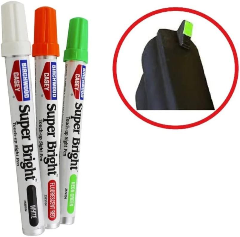 Birchwood Casey Super Bright Pen Kit, Green/Red/White for Sights BC-15116 