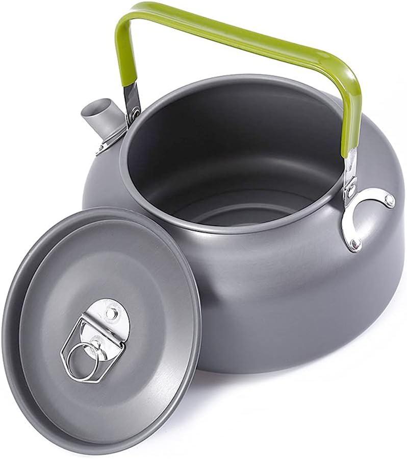 1.2l Aluminum Camping Kettle, Outdoor Portable Hard Oxidation Coffee And  Tea Pot, For Camping And Hiking