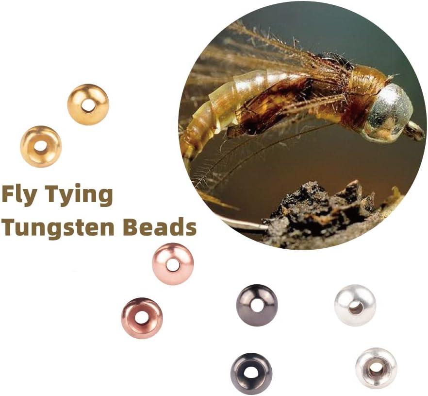 MUUNN 200pcs/lot Fly Tying Tungsten Beads,Cyclops Tungsten Nymph Head Ball  for Fly Tying Materials 1.5/2/2.3/2.5/2.8/3/3.3/3.5/3.8/4/4.6/5.5/6.4mm All  The Sizes You Need,Combination 4 Colors 200pcs 1.5mm (50Pcs Per Color)