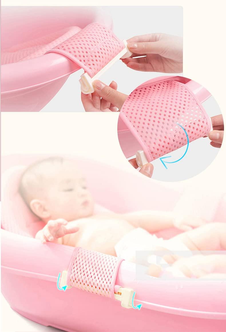 Newborn Bath Seat Support Mat Portable Baby Bath Pad Chair Baby Bathtub  Safety Pillow Infant Anti-Slip Comfort Bath Cushion Mat