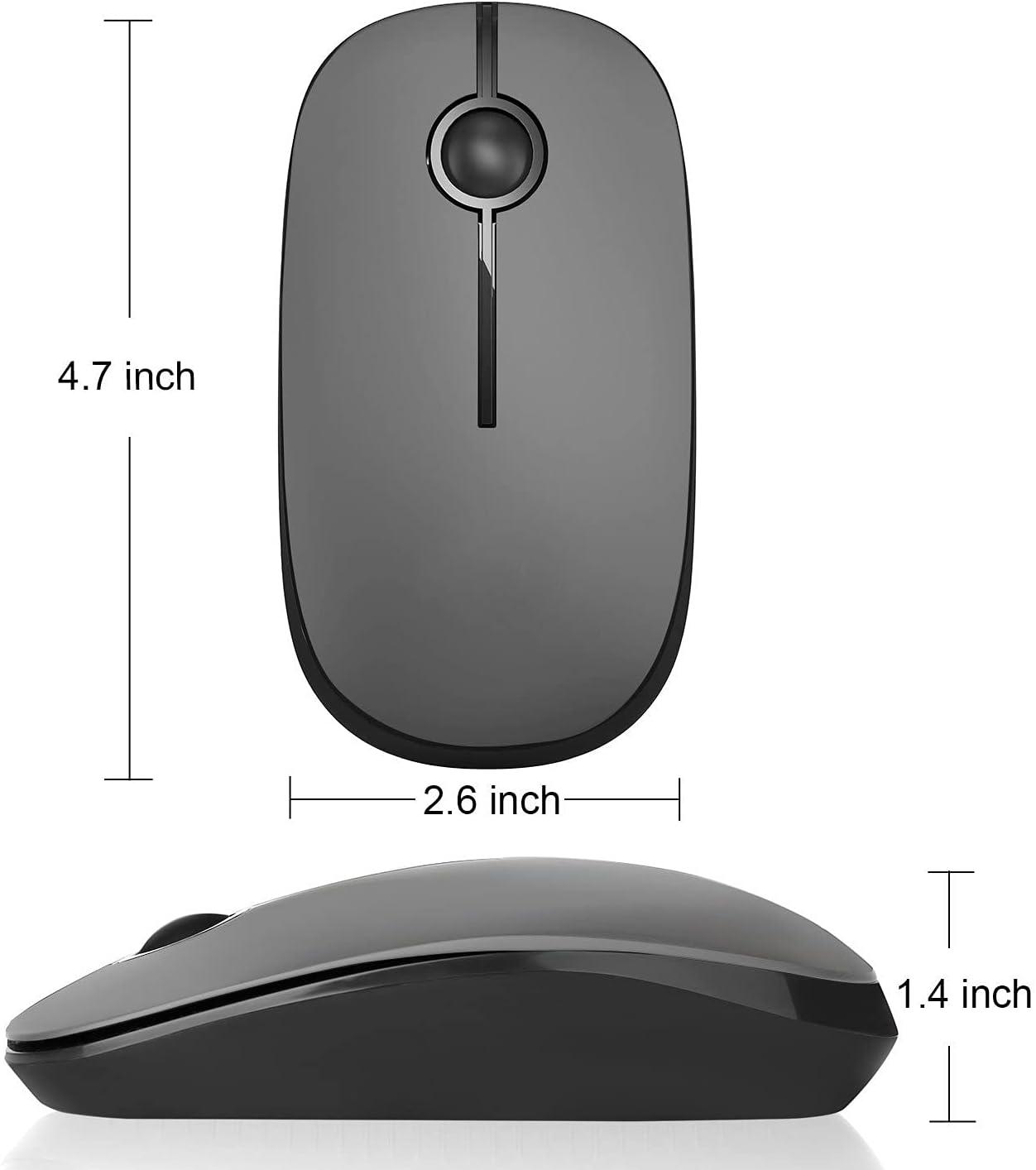 Unipows Wireless Mouse - 2.4G Slim Portable Computer Mouse with