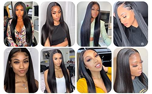 RESHOWBEAUTY Lace Front Wigs Human Hair Straight Human Hair 13x4 Lace  Frontal Wigs For Black Women With Baby Hair 180% Density Transparent  Brazilian