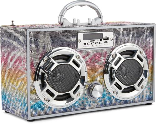 Wireless Express - Boombox Speaker with LED Lights Retro Bluetooth