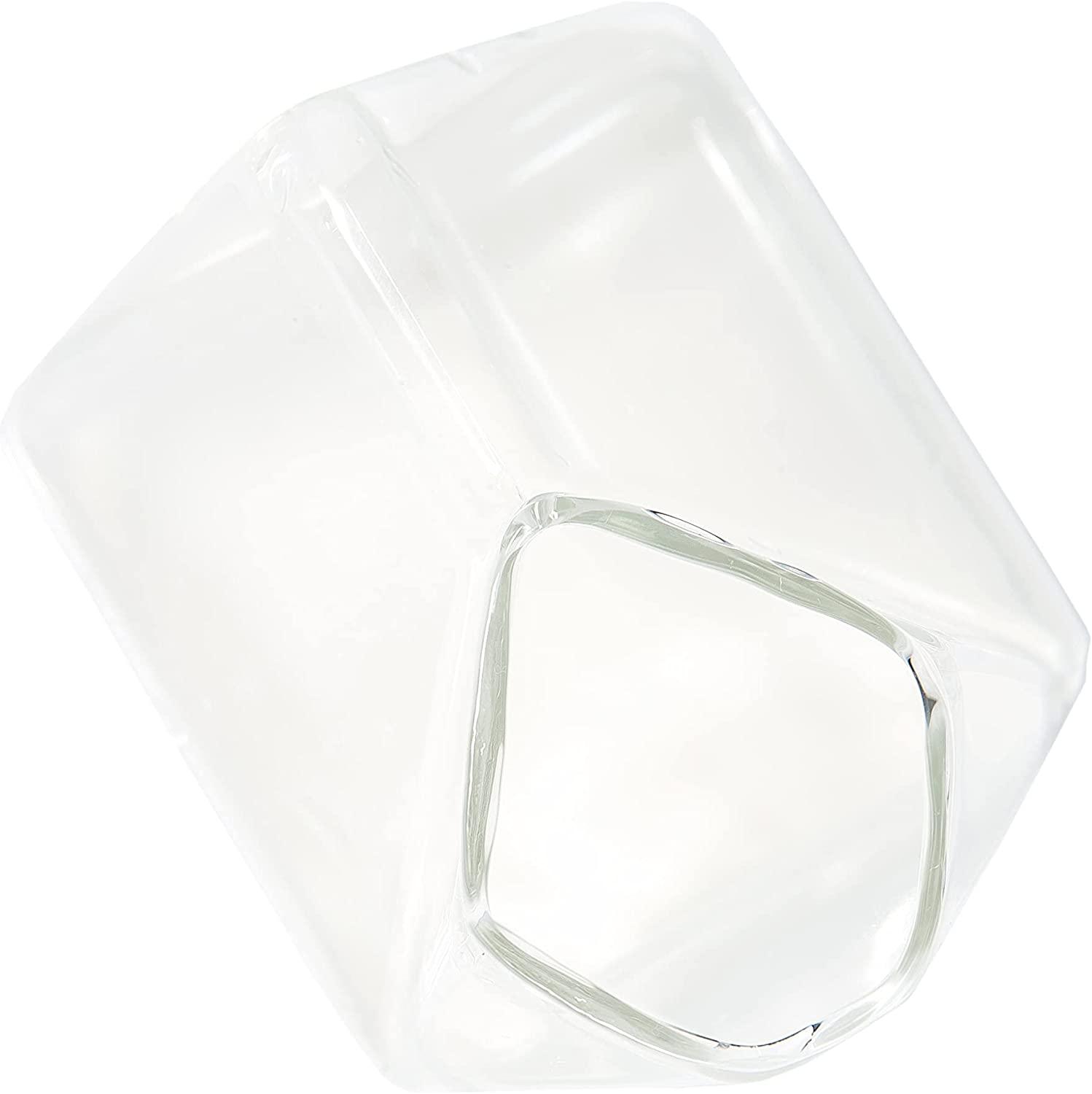 Kawaii Glass Milk Carton Cup Clear Cute Milk Cup Mini Creamer Pitcher  Container Microwavable 12 Oz, 1Pcs(Peach)