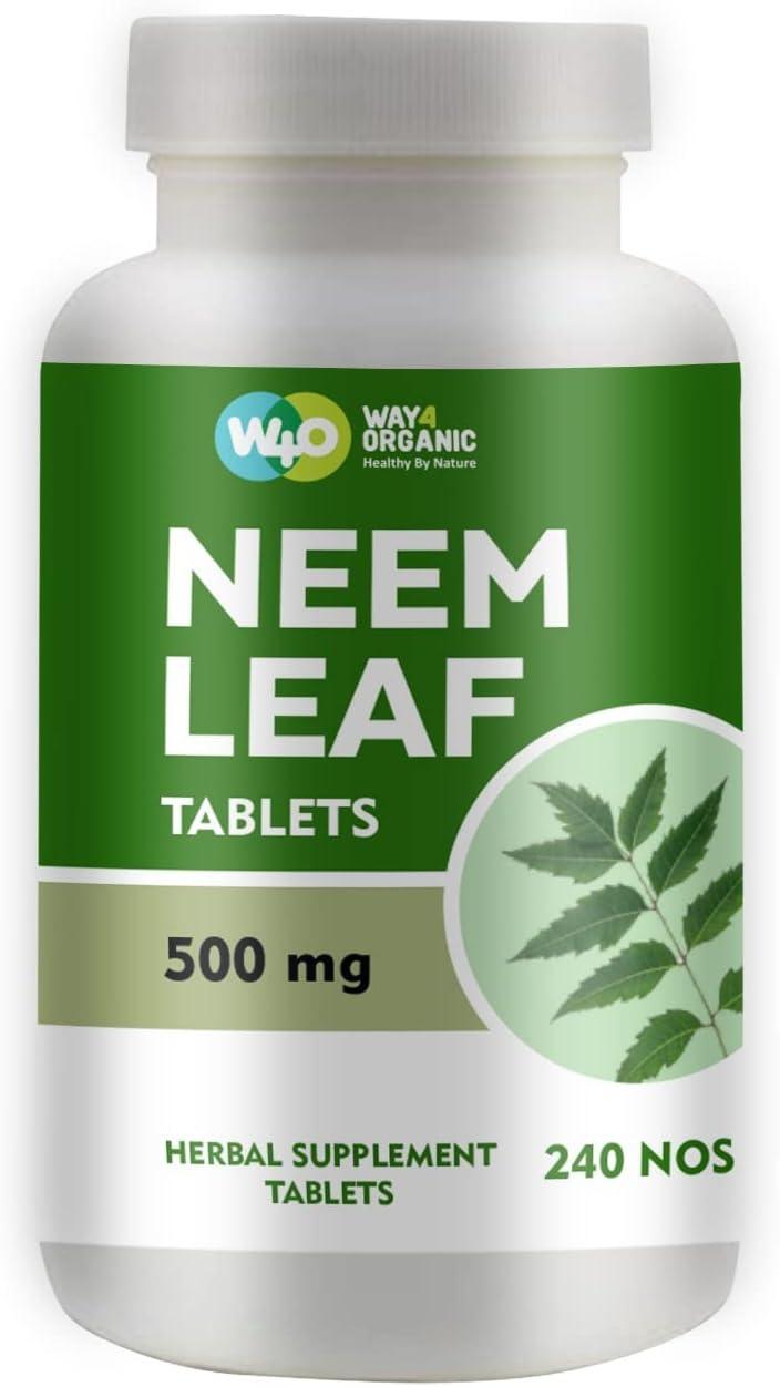 WAY 4 ORGANIC W4O Neem Tablets 100 Pure (Azadirachta Indica) (240